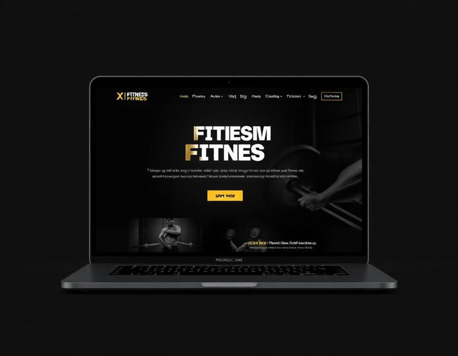 Mockup de site para Academia