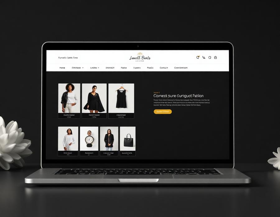 Mockup de site para Loja Virtual